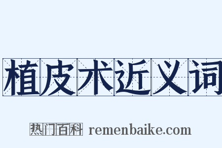 植皮术近义词是什么意思的图片